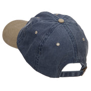 Arkansas Map Embroidered Washed Two Tone Cap