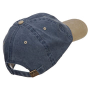 Arkansas Map Embroidered Washed Two Tone Cap