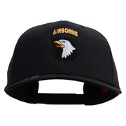 Licensed 101st Airborne Division Embroidered Solid Cotton Twill Pro Style Cap - Black OSFM