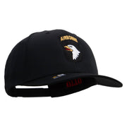 Licensed 101st Airborne Division Embroidered Solid Cotton Twill Pro Style Cap - Black OSFM