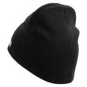 Licensed US Army Retired Flag Embroidered 8 Inch Knitted Short Beanie - Black OSFM