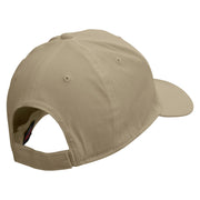 Twin Cherries Embroidered Low Profile Structured Cap - Khaki OSFM