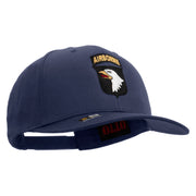 Licensed 101st Airborne Division Embroidered Solid Cotton Twill Pro Style Cap - Navy OSFM