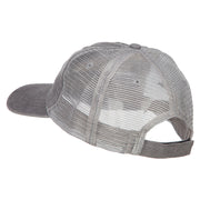 Shark Embroidered Washed Trucker Cap