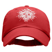 Skull Web Low Profile  Washed Cap - Red OSFM