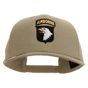 Licensed 101st Airborne Division Embroidered Solid Cotton Twill Pro Style Cap - Khaki OSFM
