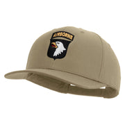 Licensed 101st Airborne Division Embroidered Solid Cotton Twill Pro Style Cap - Khaki OSFM