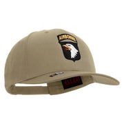 Licensed 101st Airborne Division Embroidered Solid Cotton Twill Pro Style Cap - Khaki OSFM