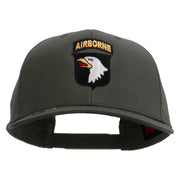 Licensed 101st Airborne Division Embroidered Solid Cotton Twill Pro Style Cap - Charcoal OSFM