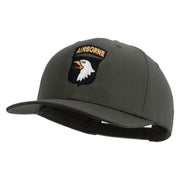 Licensed 101st Airborne Division Embroidered Solid Cotton Twill Pro Style Cap - Charcoal OSFM