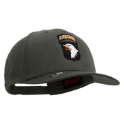 Licensed 101st Airborne Division Embroidered Solid Cotton Twill Pro Style Cap - Charcoal OSFM