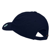 Minimalist Elephant Outline Embroidered Unstructured Cotton Cap