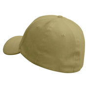 You're Pearfect Embroidered Stretch Heavy Weight Brushed Cotton Fitted Cap - Khaki S-M