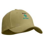 You're Pearfect Embroidered Stretch Heavy Weight Brushed Cotton Fitted Cap - Khaki S-M