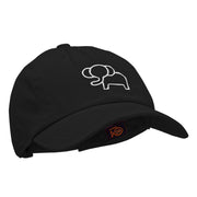 Minimalist Elephant Outline Embroidered Unstructured Cotton Cap