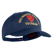 3rd Marine Division Veteren Embroidered Solid Cotton Twill Pro Style Cap - Navy OSFM