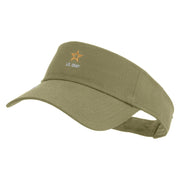 Licensed Licensed Star US Army Embroidered Cotton Twill Sun Visor - Khaki OSFM