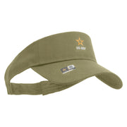 Licensed Licensed Star US Army Embroidered Cotton Twill Sun Visor - Khaki OSFM
