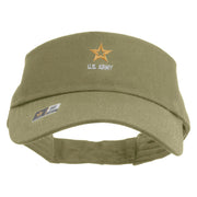 Licensed Licensed Star US Army Embroidered Cotton Twill Sun Visor - Khaki OSFM