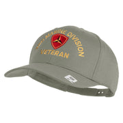 3rd Marine Division Veteren Embroidered Solid Cotton Twill Pro Style Cap - Grey OSFM