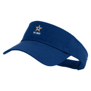 Licensed Licensed Star US Army Embroidered Cotton Twill Sun Visor - Royal OSFM