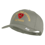 3rd Marine Division Retired Embroidered Solid Cotton Twill Pro Style Cap - Grey OSFM