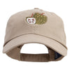 Cherimoya Embroidered Low Profile Dyed Cotton Twill Cap - Khaki OSFM