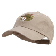 Cherimoya Embroidered Low Profile Dyed Cotton Twill Cap - Khaki OSFM