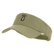 Licensed 1st Special Forces Command Embroidered Cotton Twill Sun Visor - Khaki OSFM