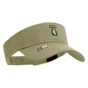 Licensed 1st Special Forces Command Embroidered Cotton Twill Sun Visor - Khaki OSFM