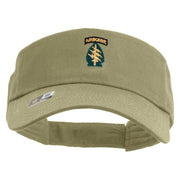 Licensed 1st Special Forces Command Embroidered Cotton Twill Sun Visor - Khaki OSFM