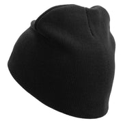 Licensed 82nd Airborne Retired Embroidered 8 Inch Knitted Short Beanie - Black OSFM