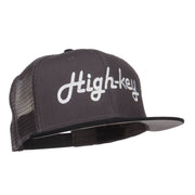 High Key Embroidered Premium Mesh Snapback