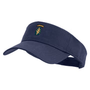 Licensed 1st Special Forces Command Embroidered Cotton Twill Sun Visor - Navy OSFM