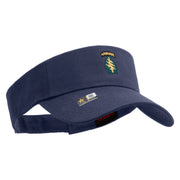 Licensed 1st Special Forces Command Embroidered Cotton Twill Sun Visor - Navy OSFM