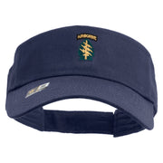 Licensed 1st Special Forces Command Embroidered Cotton Twill Sun Visor - Navy OSFM
