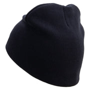 Licensed 82nd Airborne Retired Embroidered 8 Inch Knitted Short Beanie - Navy OSFM