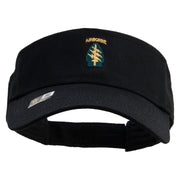 Licensed 1st Special Forces Command Embroidered Cotton Twill Sun Visor - Black OSFM