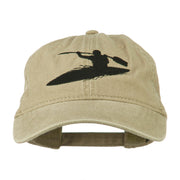 Sports Kayak Embroidered Washed Dyed Cap