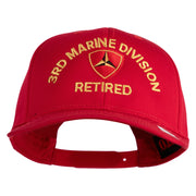 3rd Marine Division Retired Embroidered Solid Cotton Twill Pro Style Cap - Red OSFM