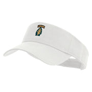 Licensed 1st Special Forces Command Embroidered Cotton Twill Sun Visor - White OSFM