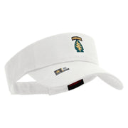 Licensed 1st Special Forces Command Embroidered Cotton Twill Sun Visor - White OSFM