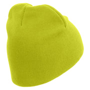 Licensed 82nd Airborne Retired Embroidered 8 Inch Knitted Short Beanie - Lime OSFM