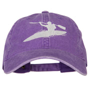 Sports Kayak Embroidered Washed Dyed Cap