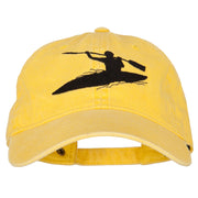 Sports Kayak Embroidered Washed Dyed Cap