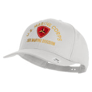 U.S. Marine Corps 3rd Marine Division Embroidered Solid Cotton Twill Pro Style Cap - White OSFM