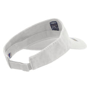 Licensed 18th Airborne Corps Embroidered Cotton Twill Washed Visor - White OSFM