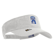 Licensed 18th Airborne Corps Embroidered Cotton Twill Washed Visor - White OSFM