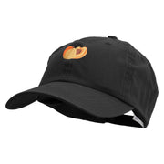 Apricot Slices Embroidered Normal Dyed Caps - Black OSFM