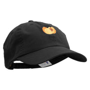 Apricot Slices Embroidered Normal Dyed Caps - Black OSFM